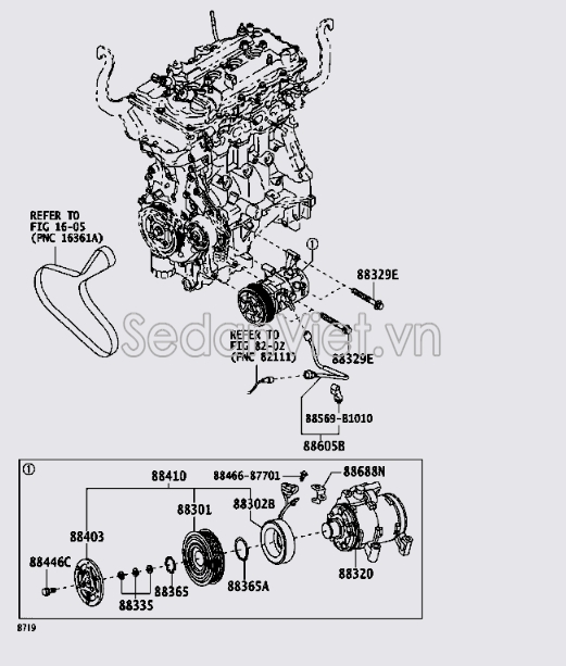 Lốc điều hòa 88320BZ410