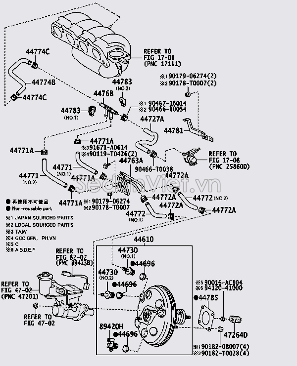 Bầu trợ lực phanh 446100D750