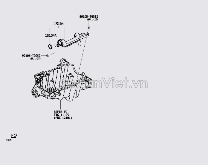 Vòi bơm dầu đáy cacte 15104BZ030