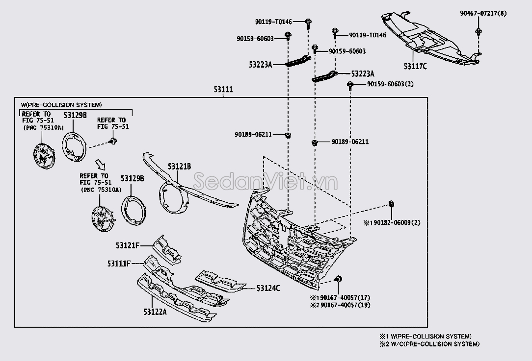 Nẹp mạ ca lăng trước 531250K430