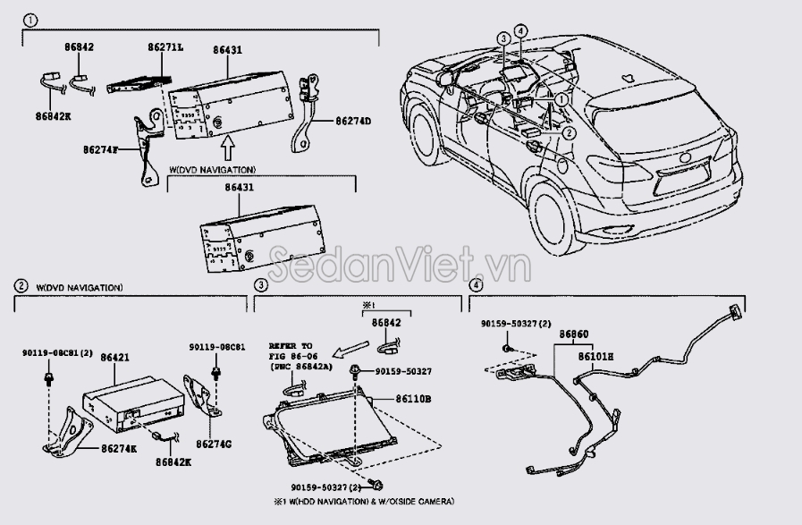 Modum màn hình dẫn đường Lexus RX450H 2009-2012