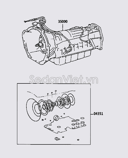 Gioăng đại tu hộp số tự động 0435135390