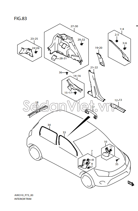 Ống trụ trước 7612084M006GS