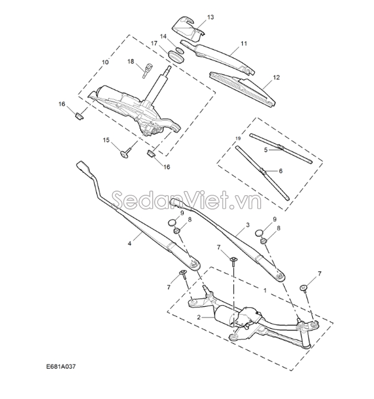 Bộ lưỡi gạt mưa trước 11039981