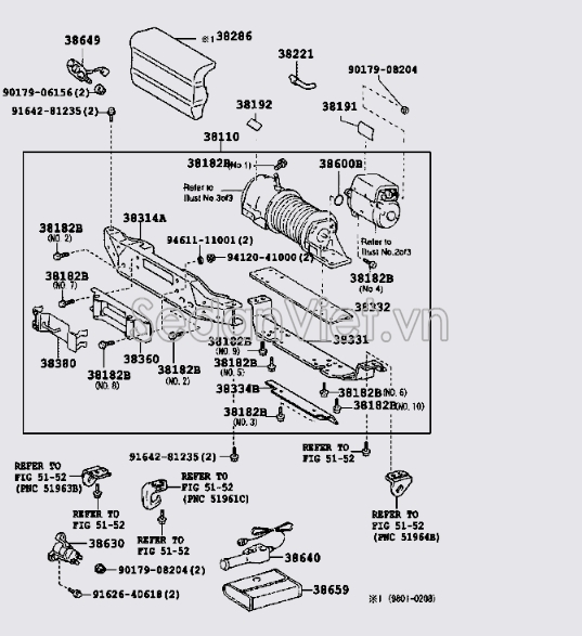 Cụm mô tơ cáp rời kéo xe 3811060260