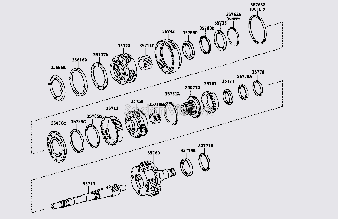 Trục hộp số 3571360070