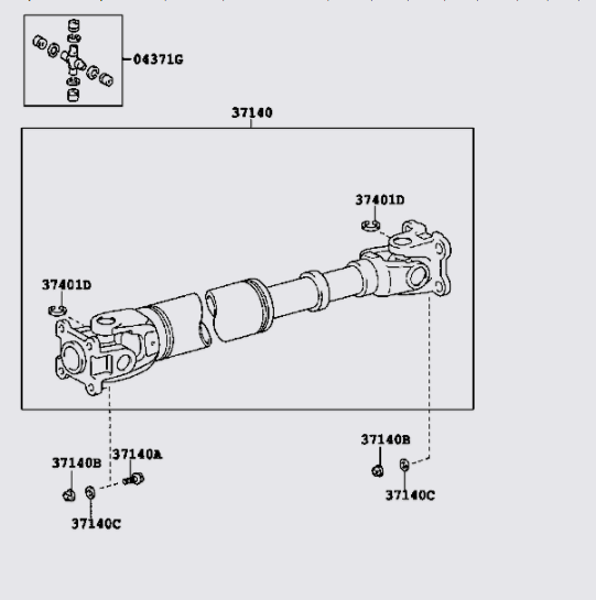 Trục các đăng 371400K010