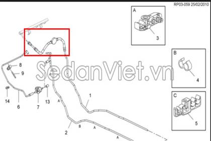 Ống dẫn xăng đường vào dàn kim 13253350