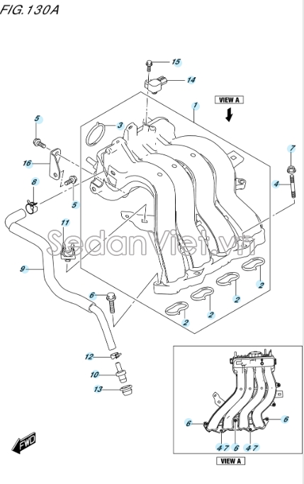 Gioăng cổ hút 1311867LB0000