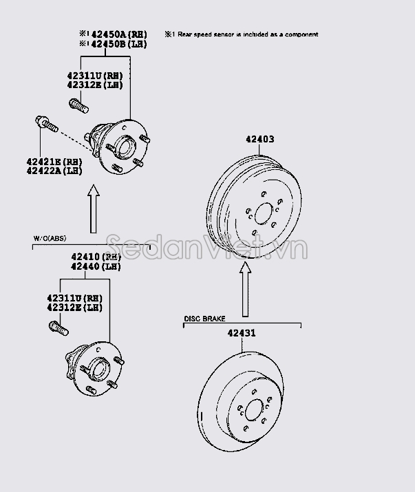 Đĩa phanh sau 4243102250