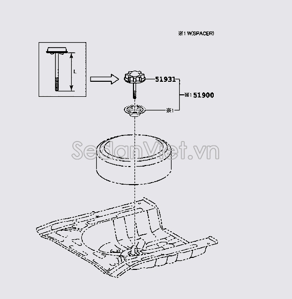 Khóa lốp dự phòng 519000D040