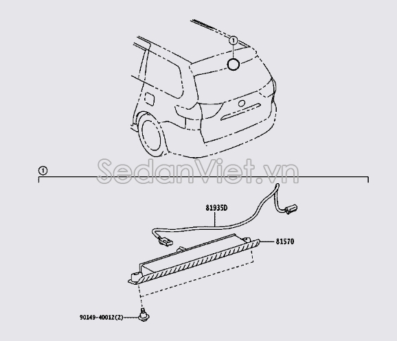 Dây điện bóng đèn báo phanh 8193508030