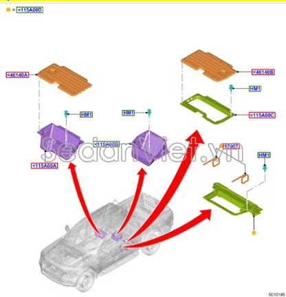 Hộp để đồ cốp sau N1WZ6040380AA