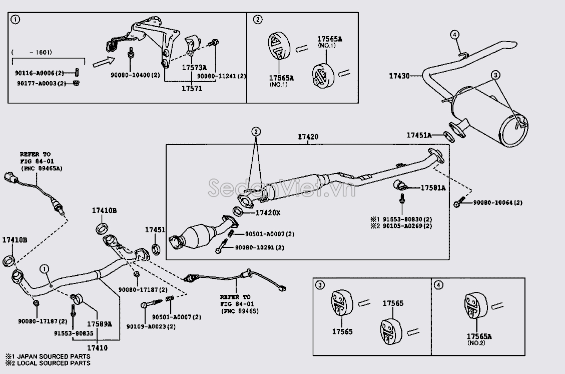 Ống xả đoạn cuối 174300P240