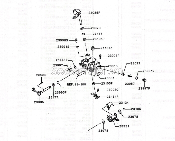 Bộ cần sang số 2570A037