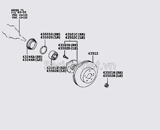 Bi may ơ trước 43502AA021