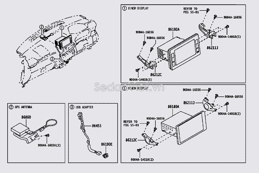 Màn hình dẫn đường 86180BZC10C0