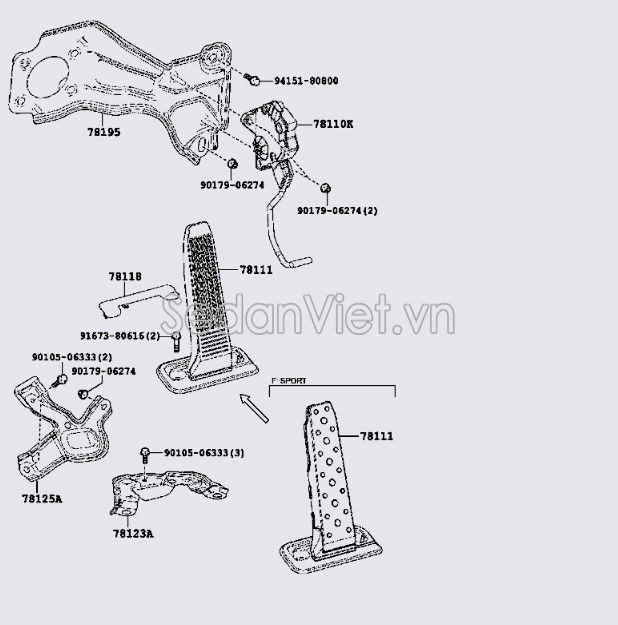 Bàn đạp chân ga 810148060